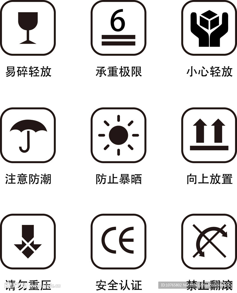 常见安全警示图标集合