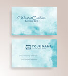 清新水彩名片