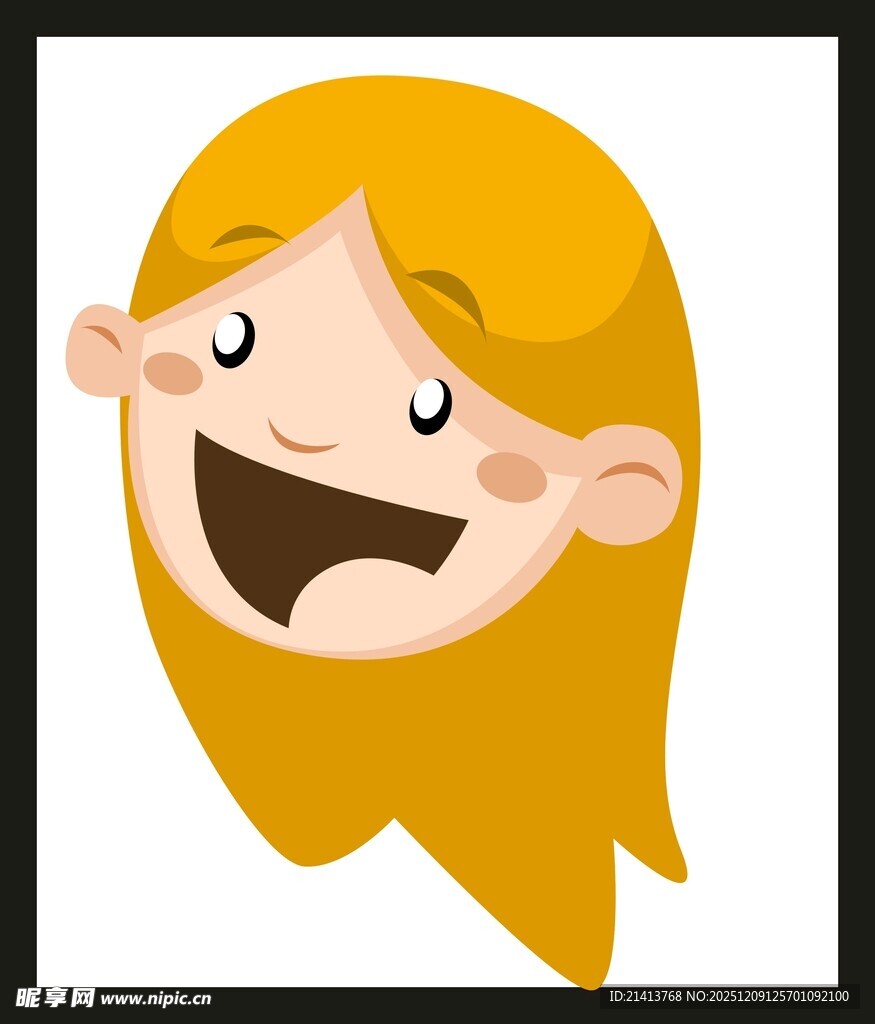 微笑的金发女孩头像