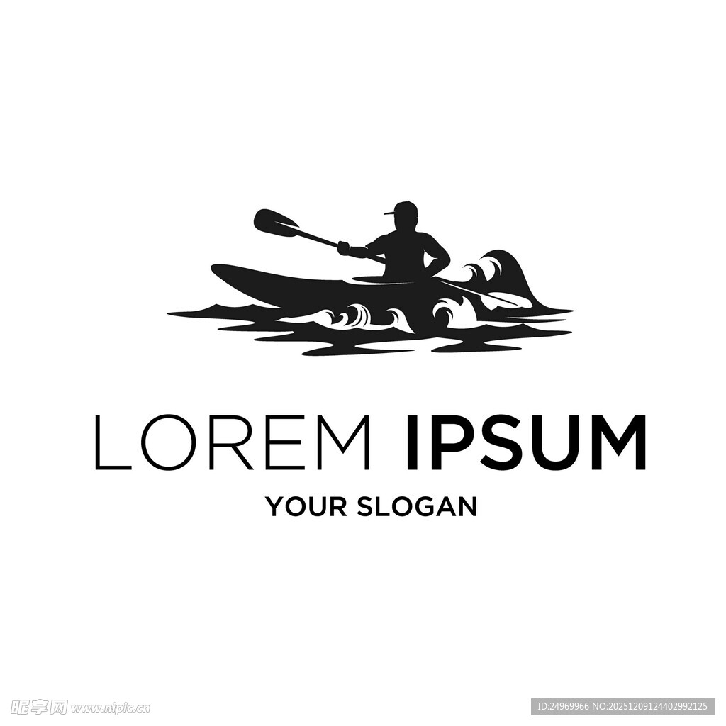 皮划艇运动标志设计