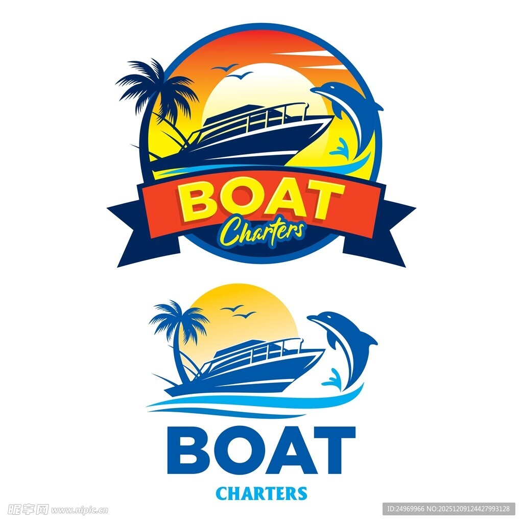 海上游艇度假标志设计