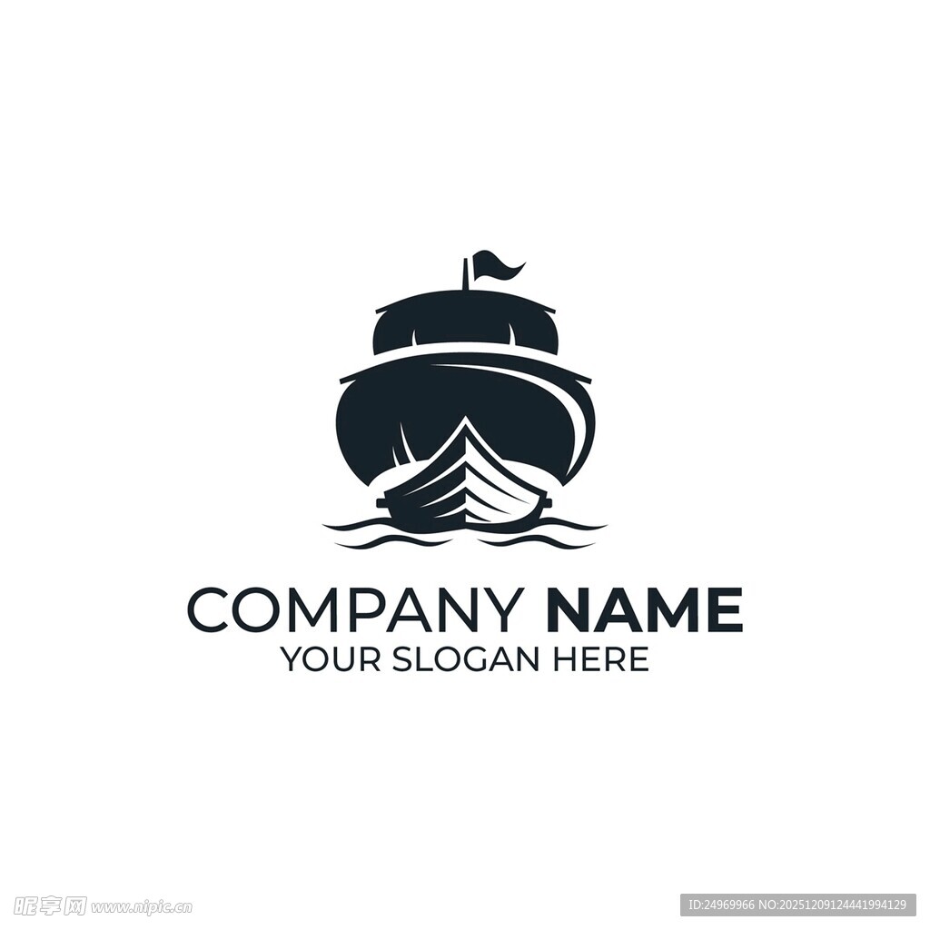 简约航海主题公司标志设计