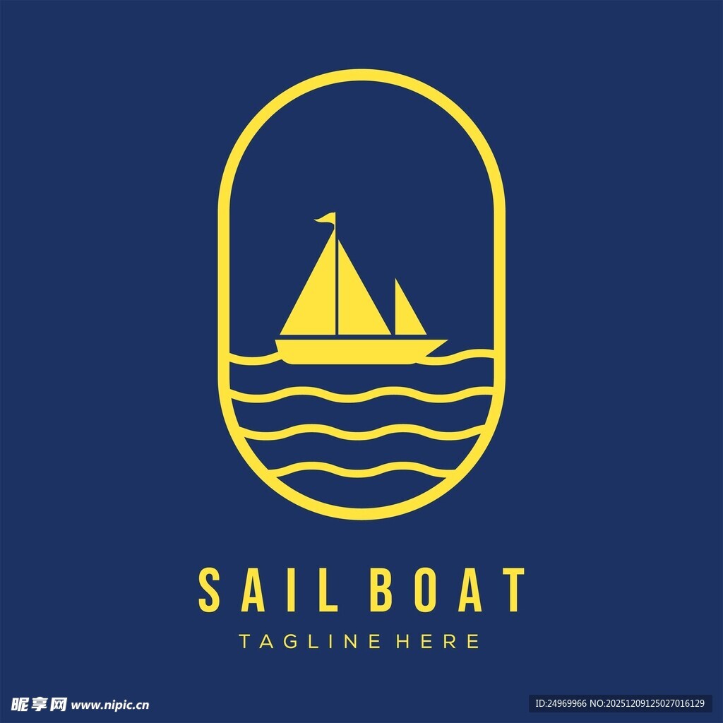 帆船标志设计