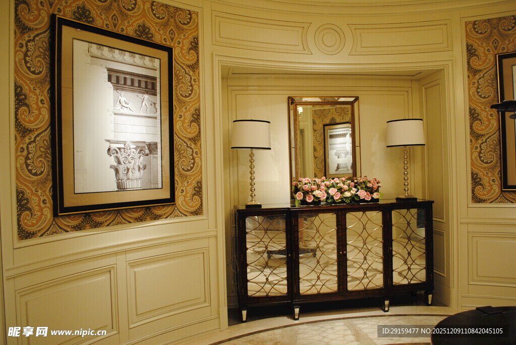 奢华欧式室内玄关装饰