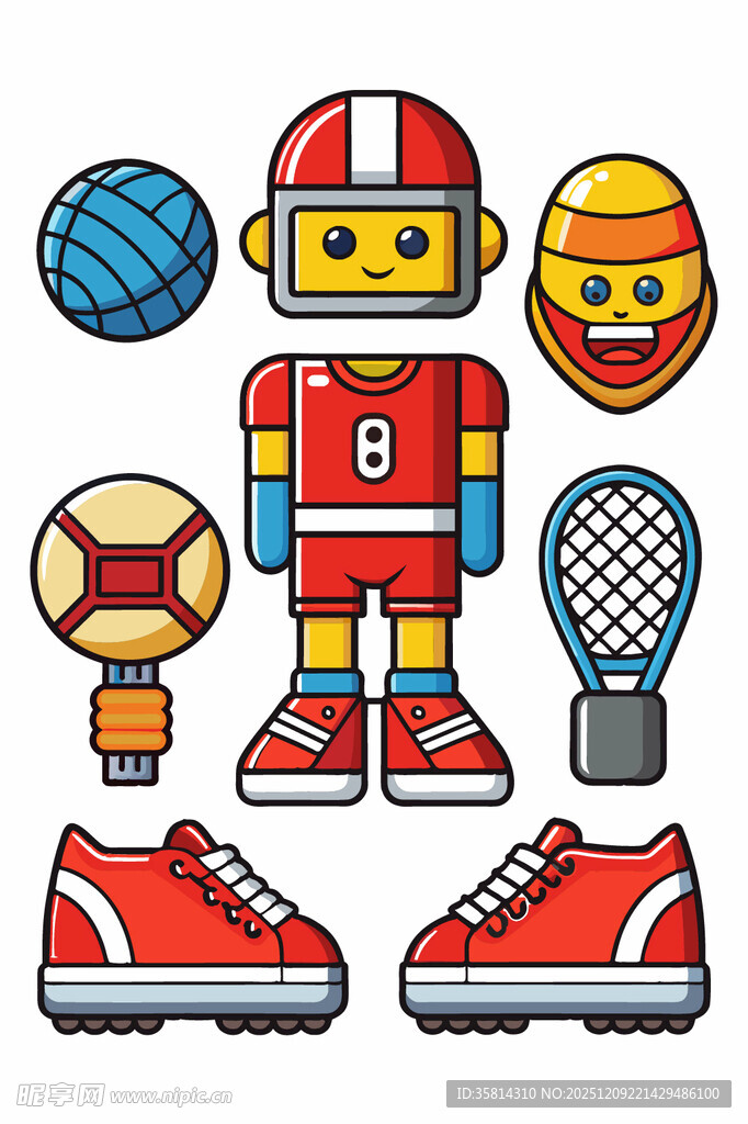 机器人与运动装备组合