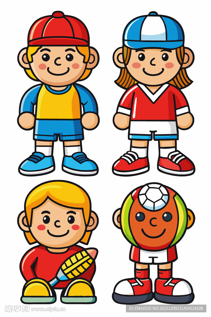 快乐运动的儿童们