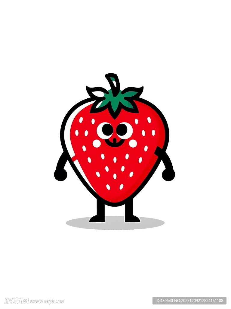 可爱卡通草莓形象