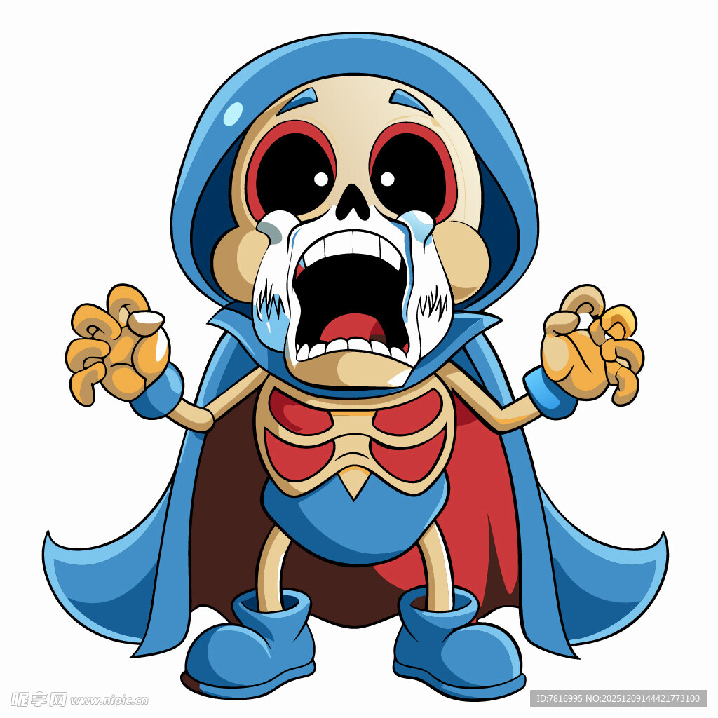 骷髅超级英雄愤怒咆哮