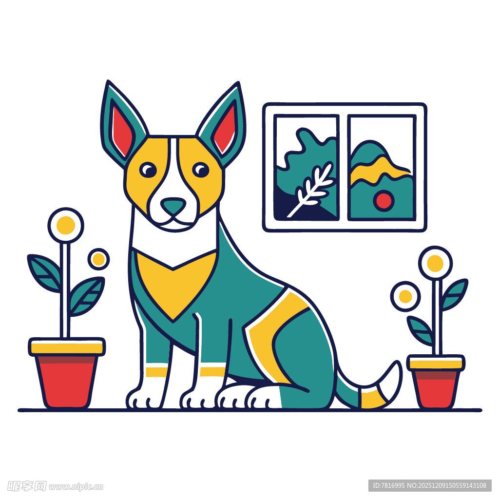 穿着衣服的可爱宠物狗