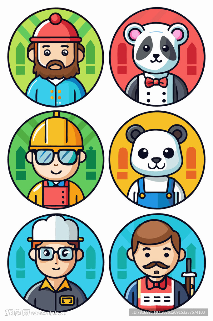 卡通人物头像集合