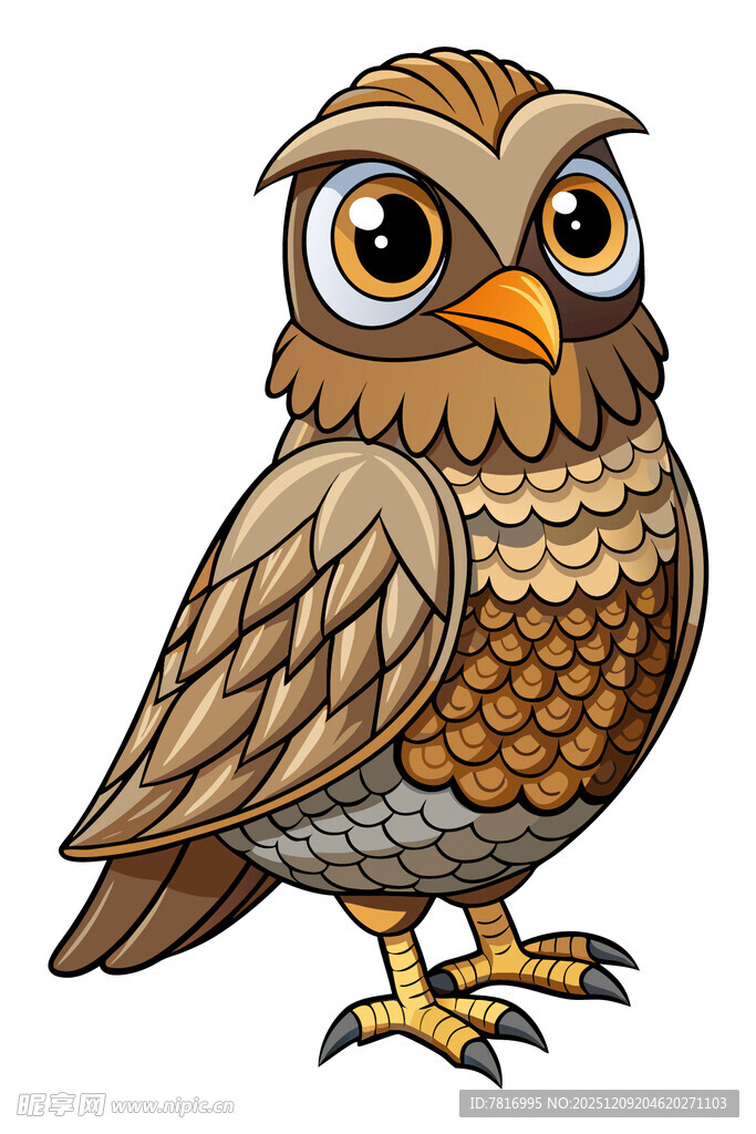 可爱卡通猫头鹰形象