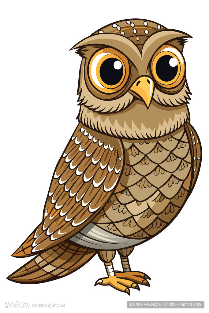 可爱卡通猫头鹰形象