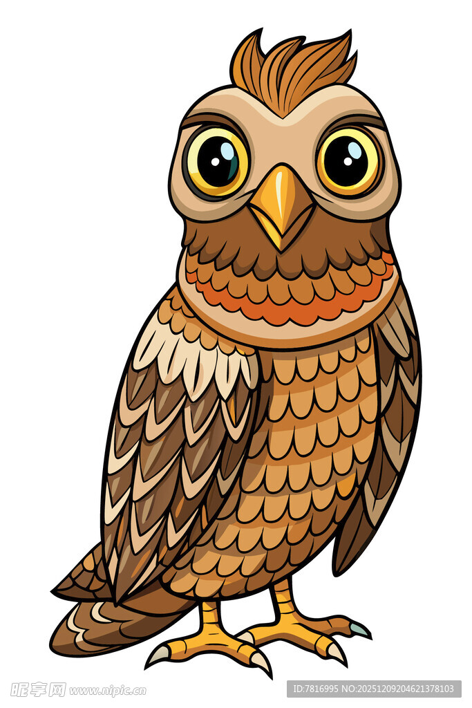 可爱卡通猫头鹰形象