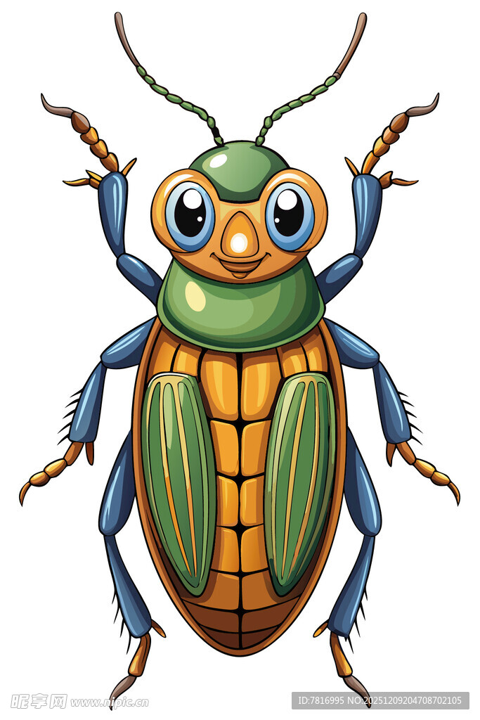 可爱卡通甲虫形象