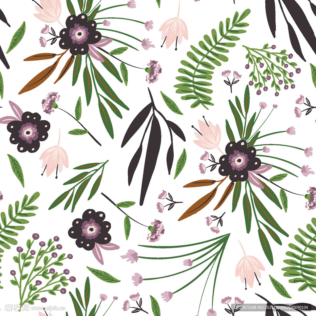 花卉植物图案背景设计