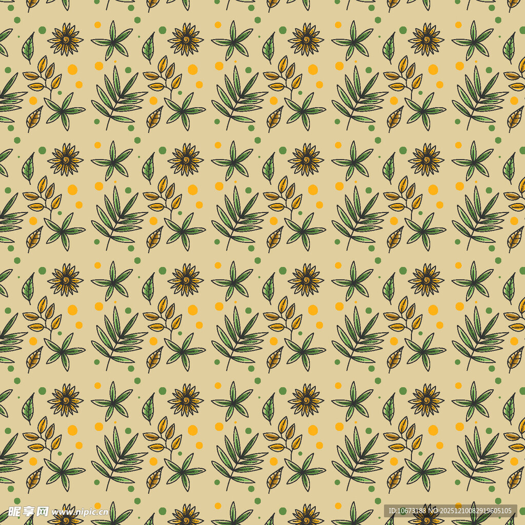 植物花卉图案背景纹理