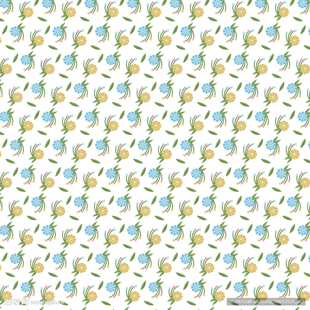 清新多彩小鸟图案背景