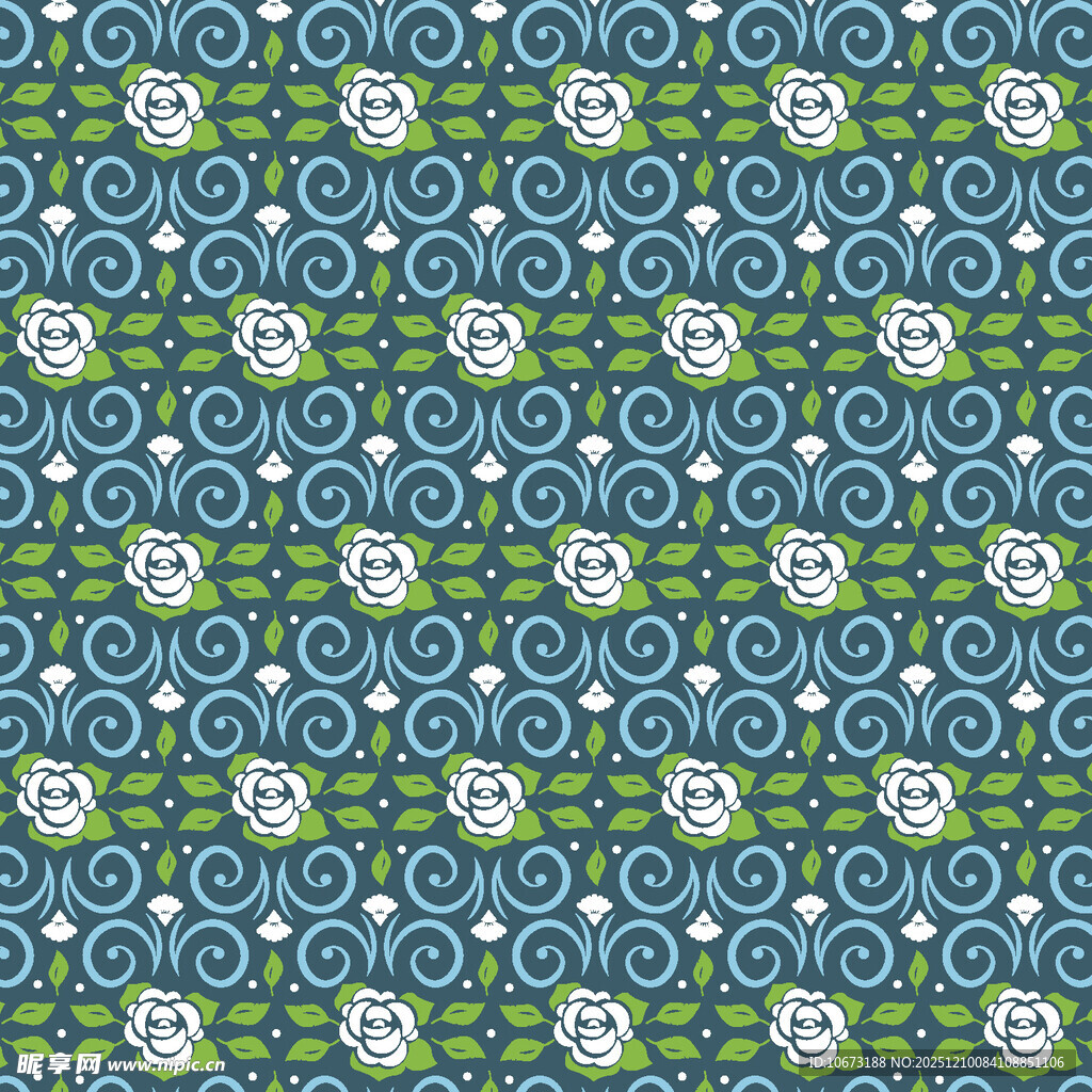 蓝绿几何图案无缝背景