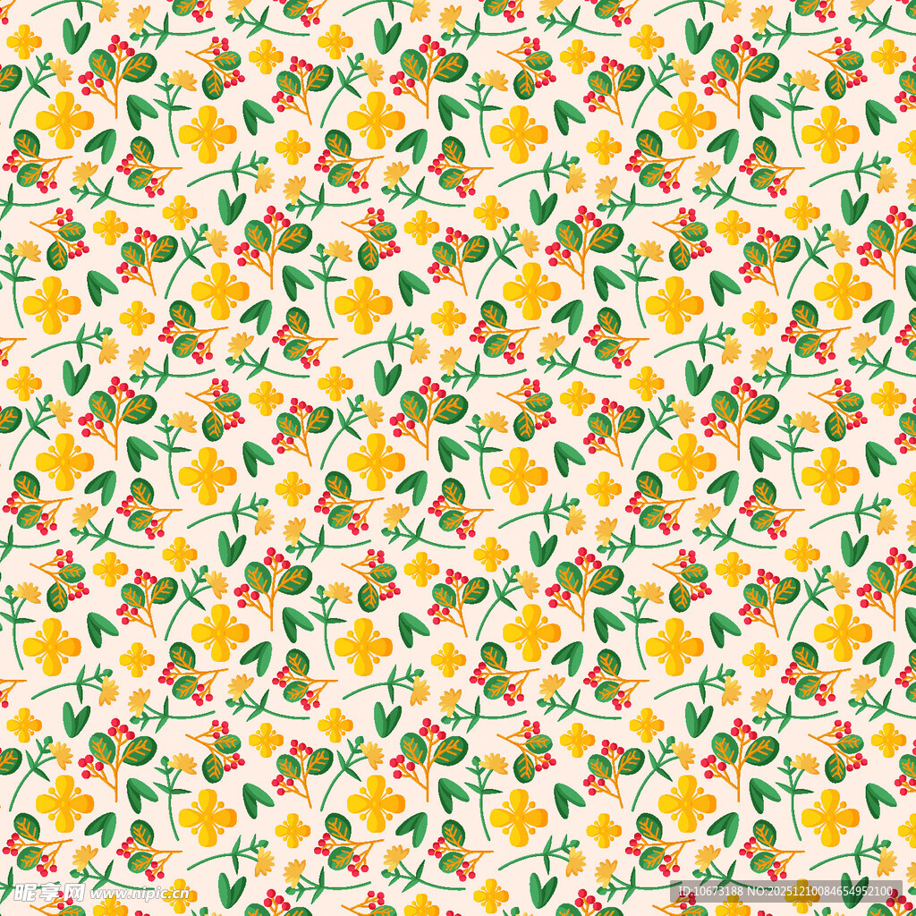 清新碎花图案背景