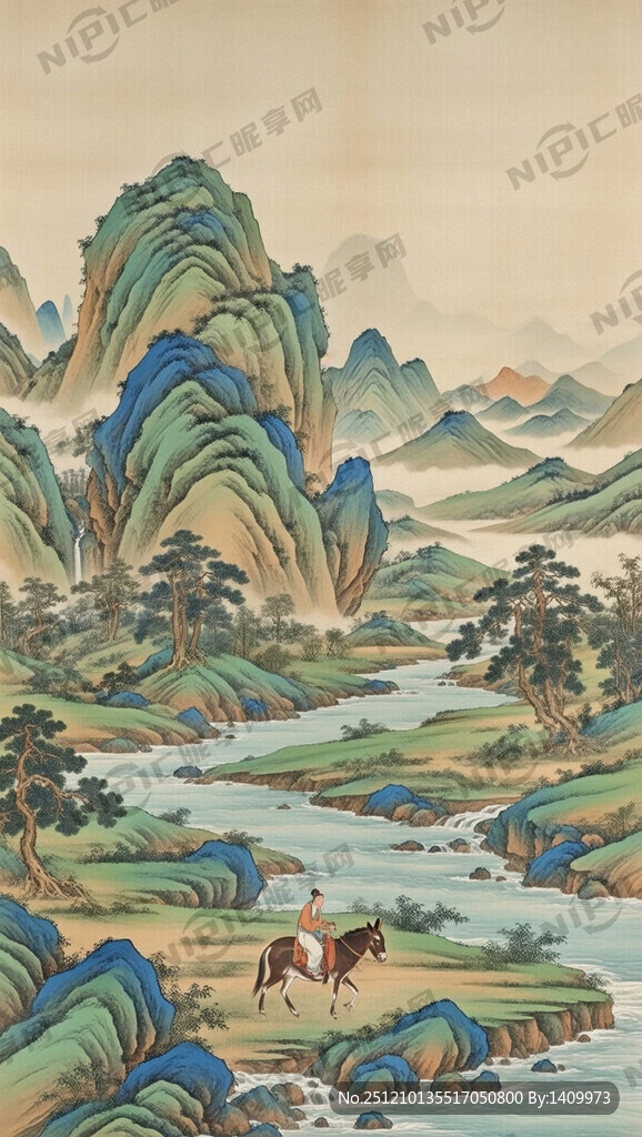 明朝人骑驴游四方