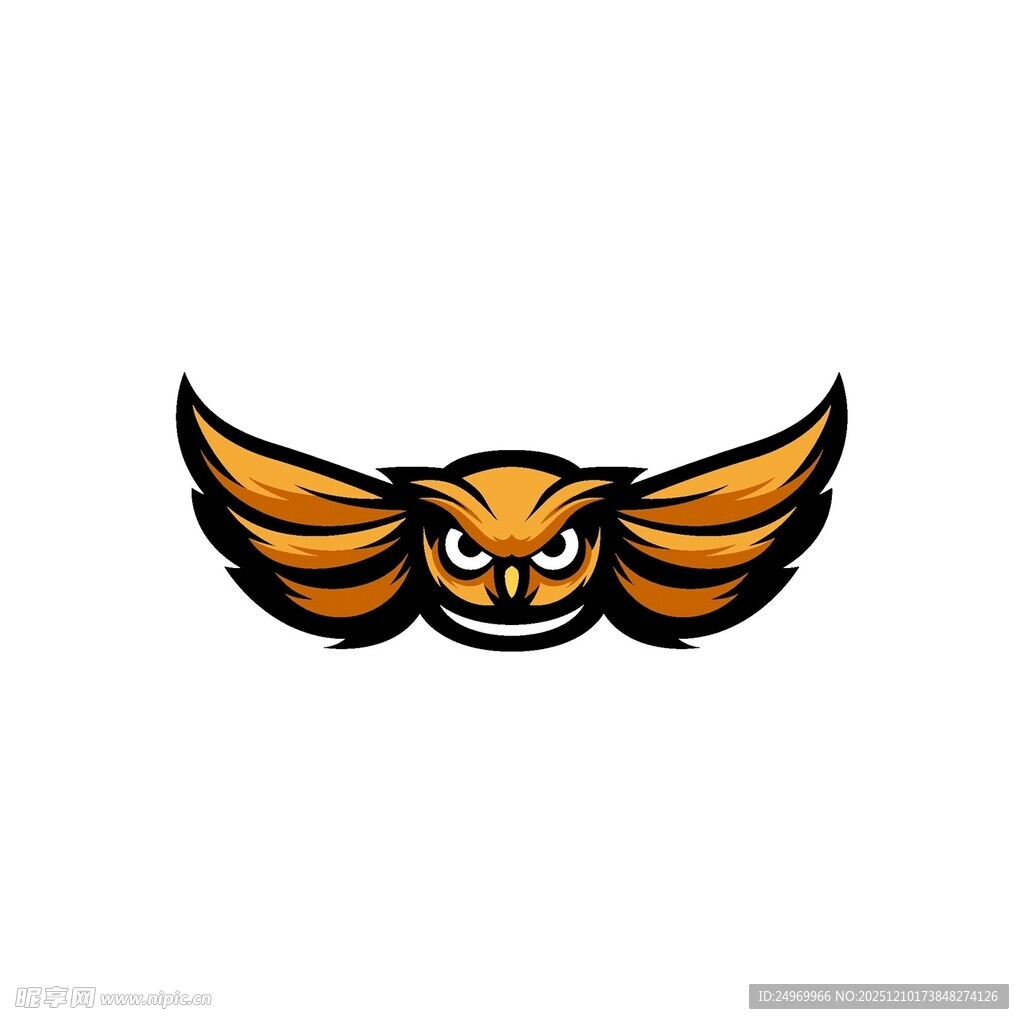 橙色飞鹰标志设计
