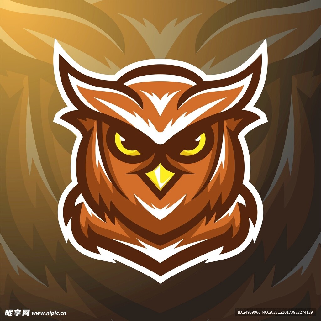 愤怒猫头鹰标志