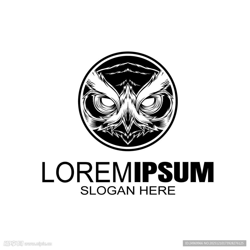 抽象双鸟标志设计