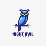 夜猫头鹰标志设计