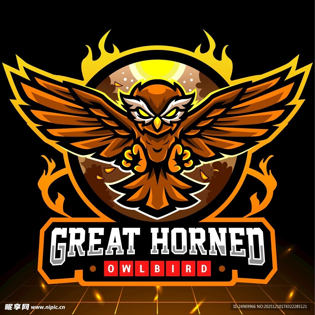 大角鸮标志设计