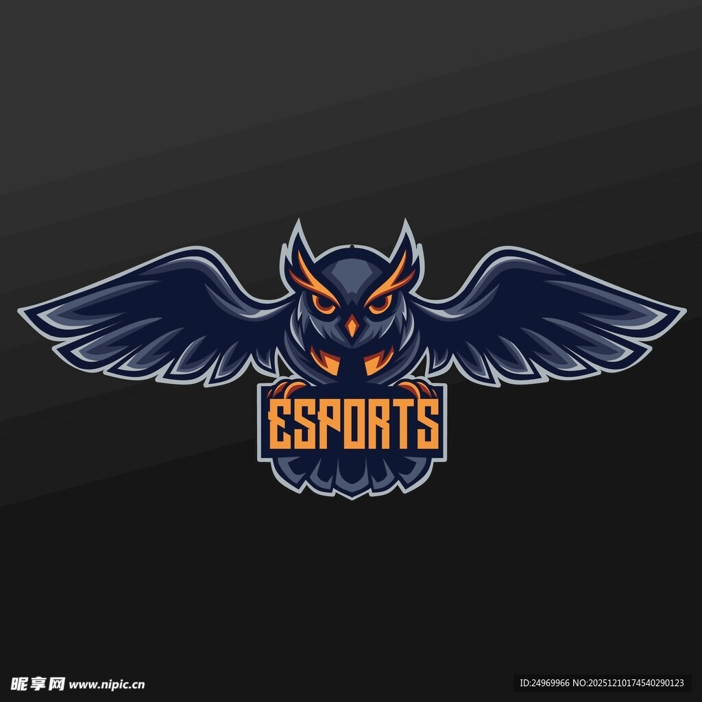 电竞猫头鹰标志设计