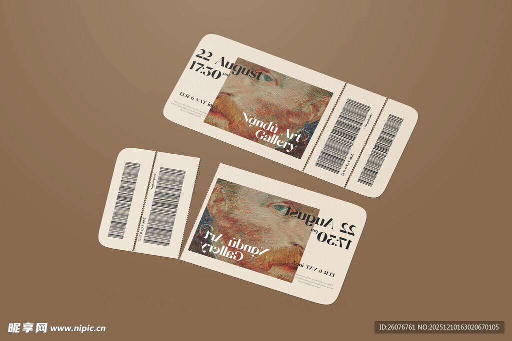 门票卡券样机图片