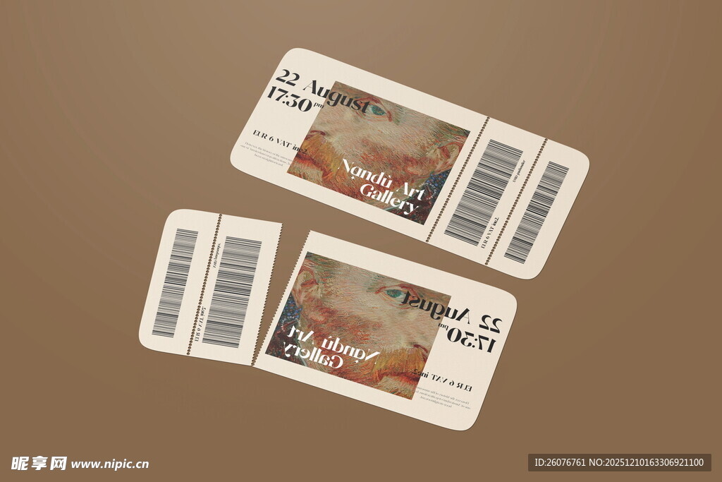 门票卡券样机图片