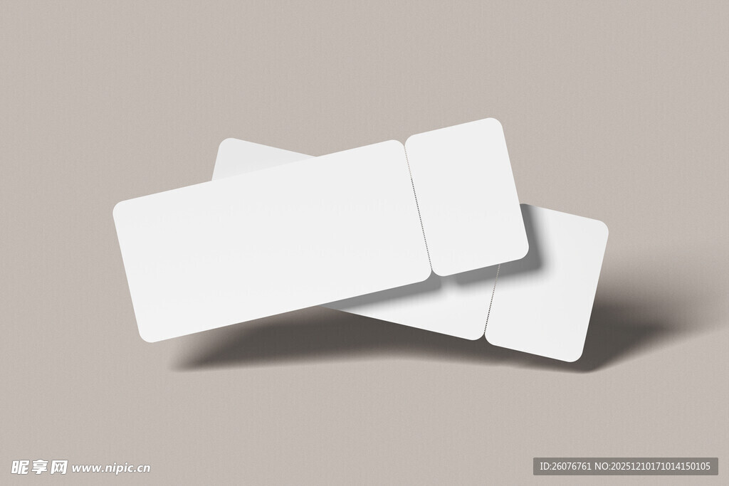 门票卡券样机图片