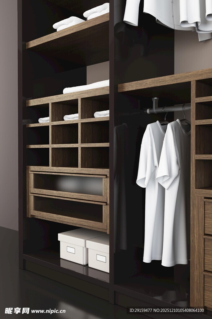 现代简约风格木质衣柜展示