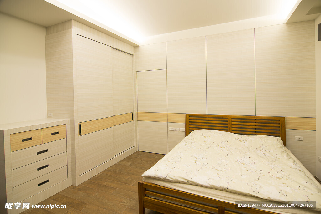 简约风格卧室室内空间展示