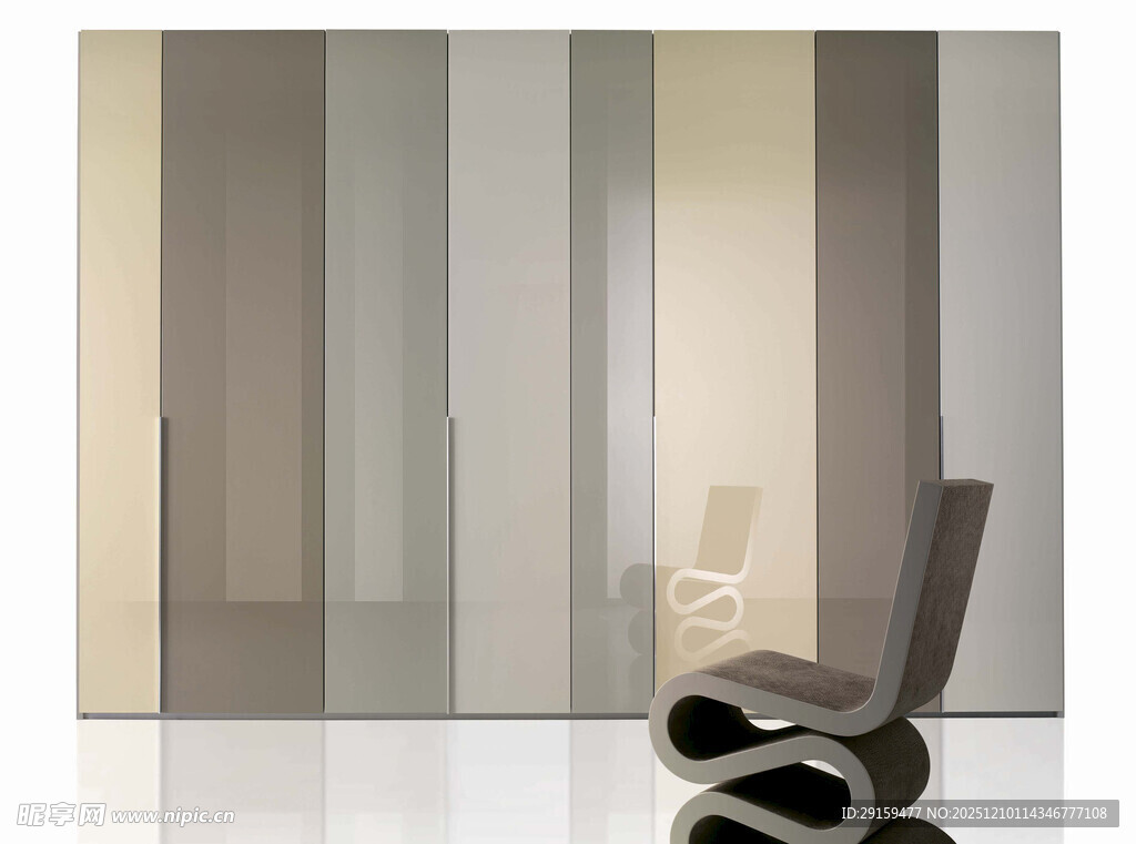 现代简约风格条纹隔断墙