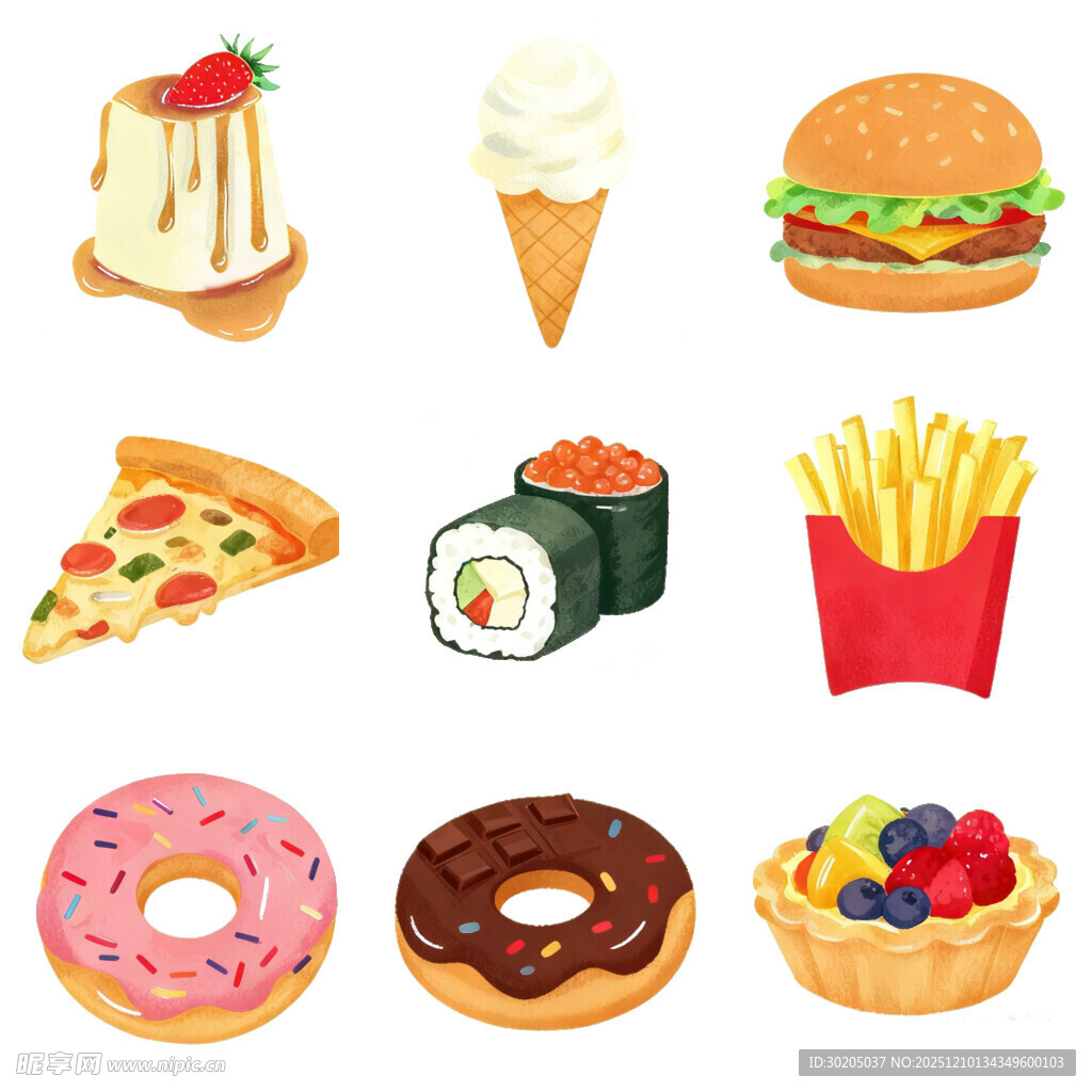 多样美味小吃集合