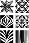黑白几何花纹图案集合