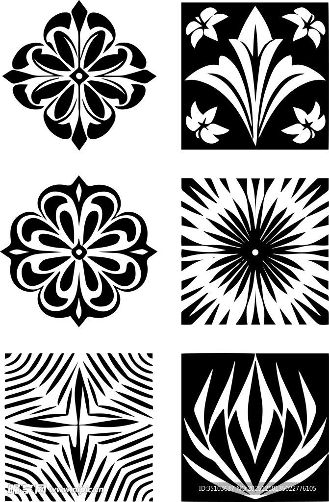 黑白几何图案设计