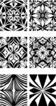 黑白几何抽象艺术图案