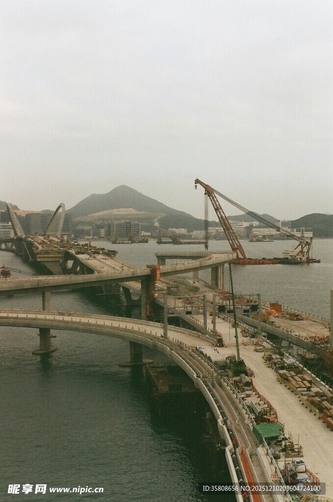 港口施工现场俯瞰图