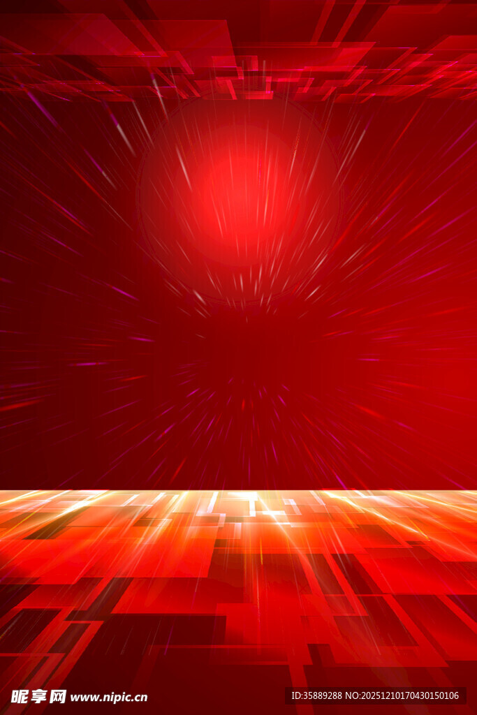 红色科技风未来感背景图