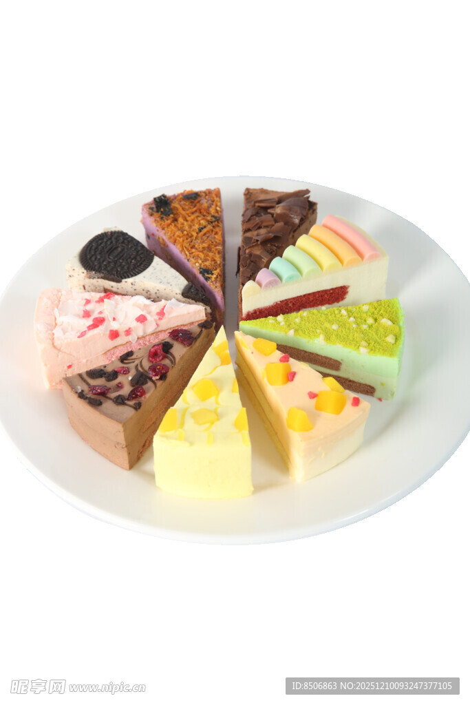 多样美味蛋糕拼盘