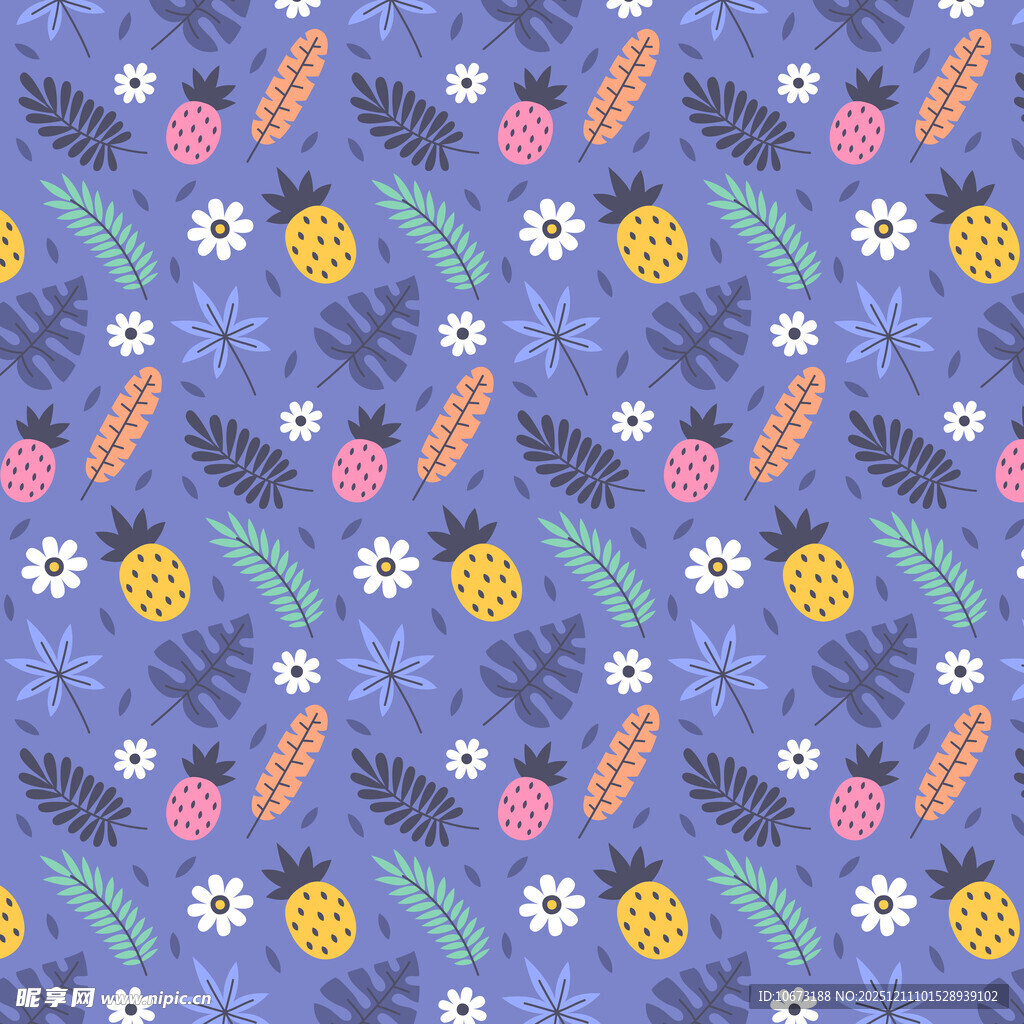 紫色花卉蔬菜图案背景