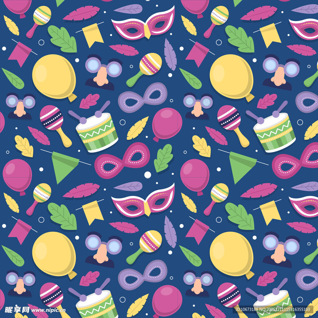 狂欢派对装饰图案背景