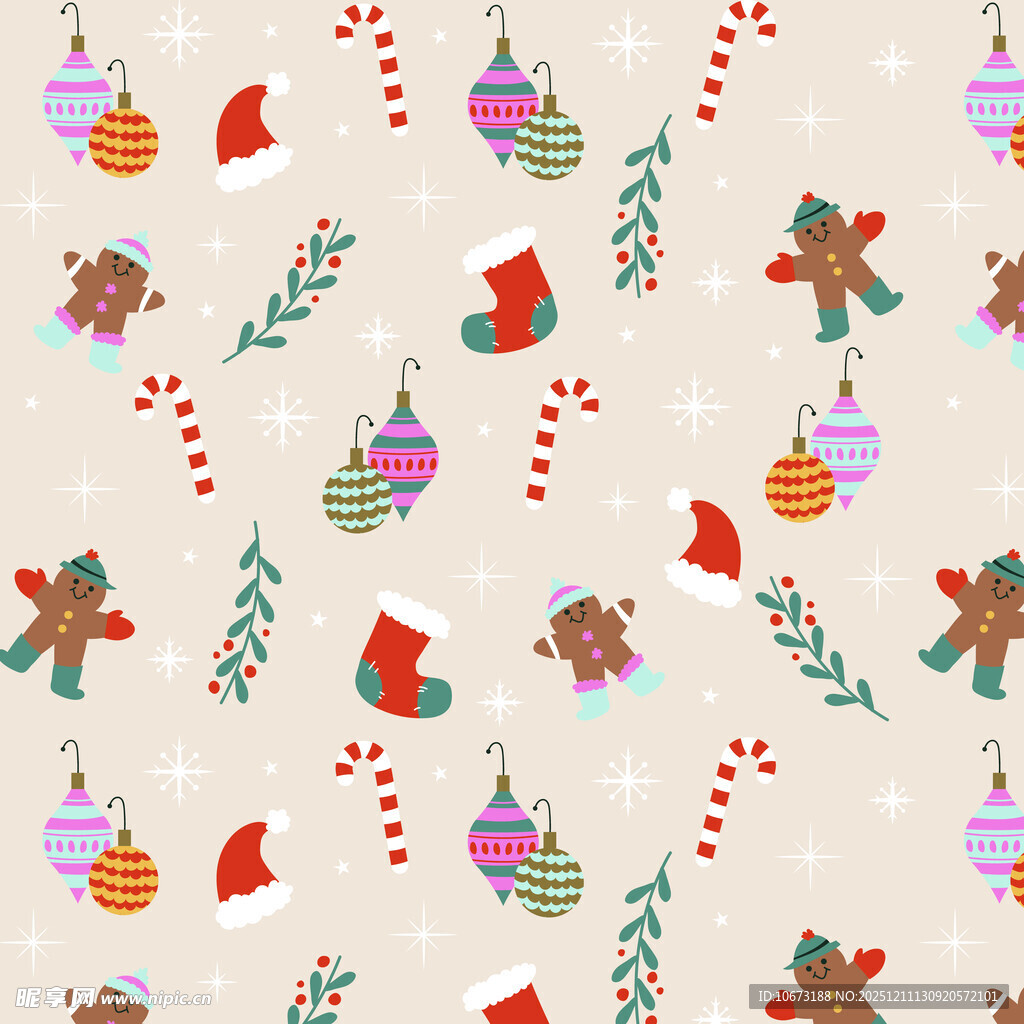 圣诞节日装饰图案背景