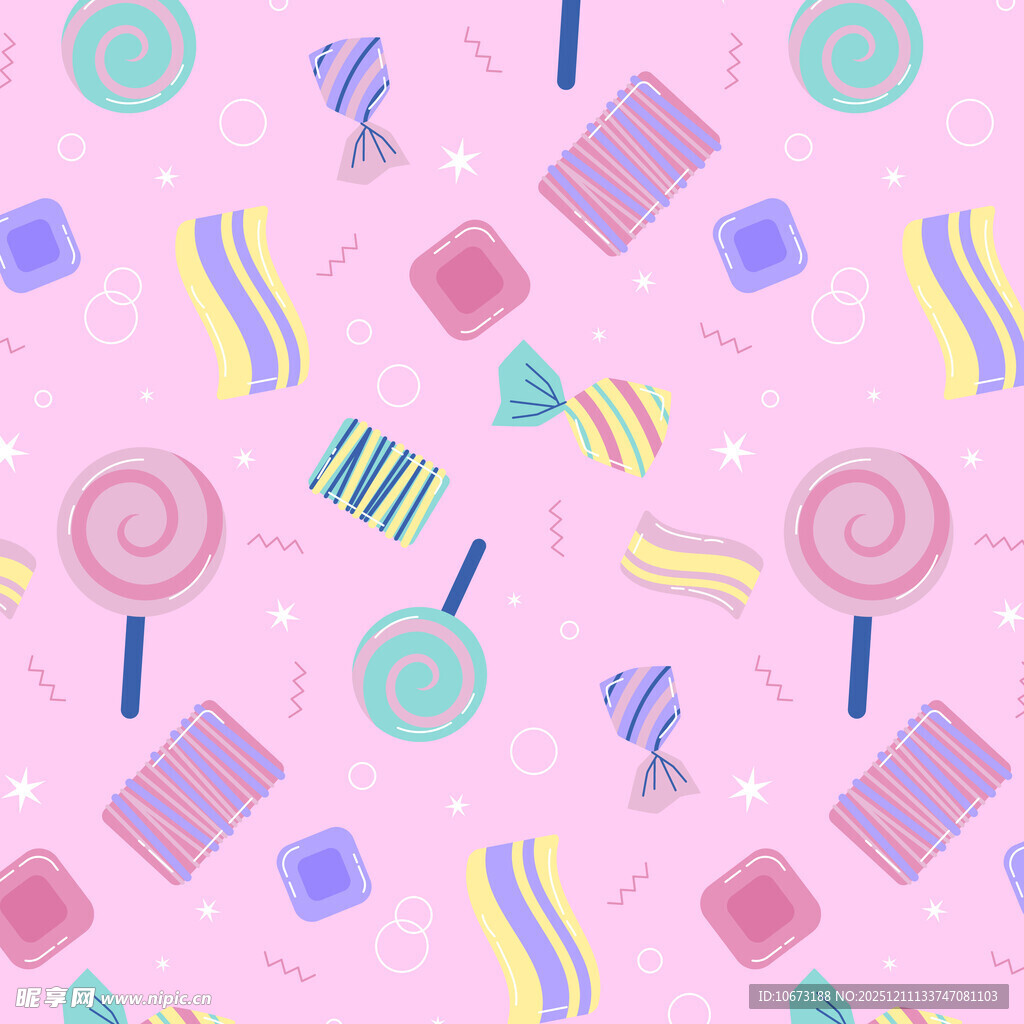 粉色糖果图案背景