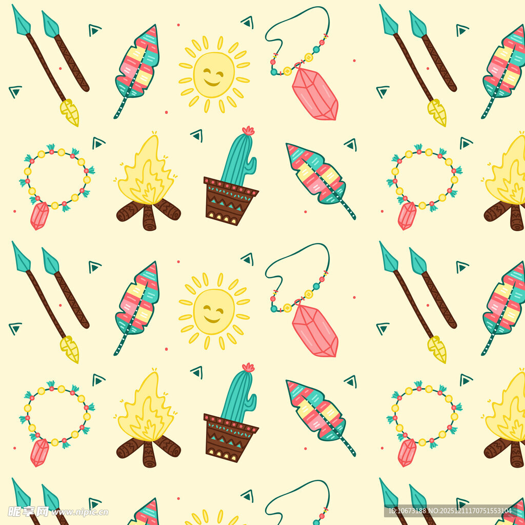 多彩节日装饰图案背景