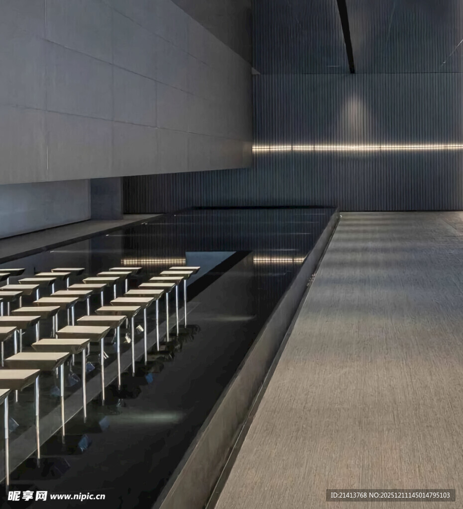 现代简约风格的室内长吧台