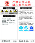 有限空间安全警示牌